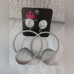 Paparazzi Silver Statement Earrings